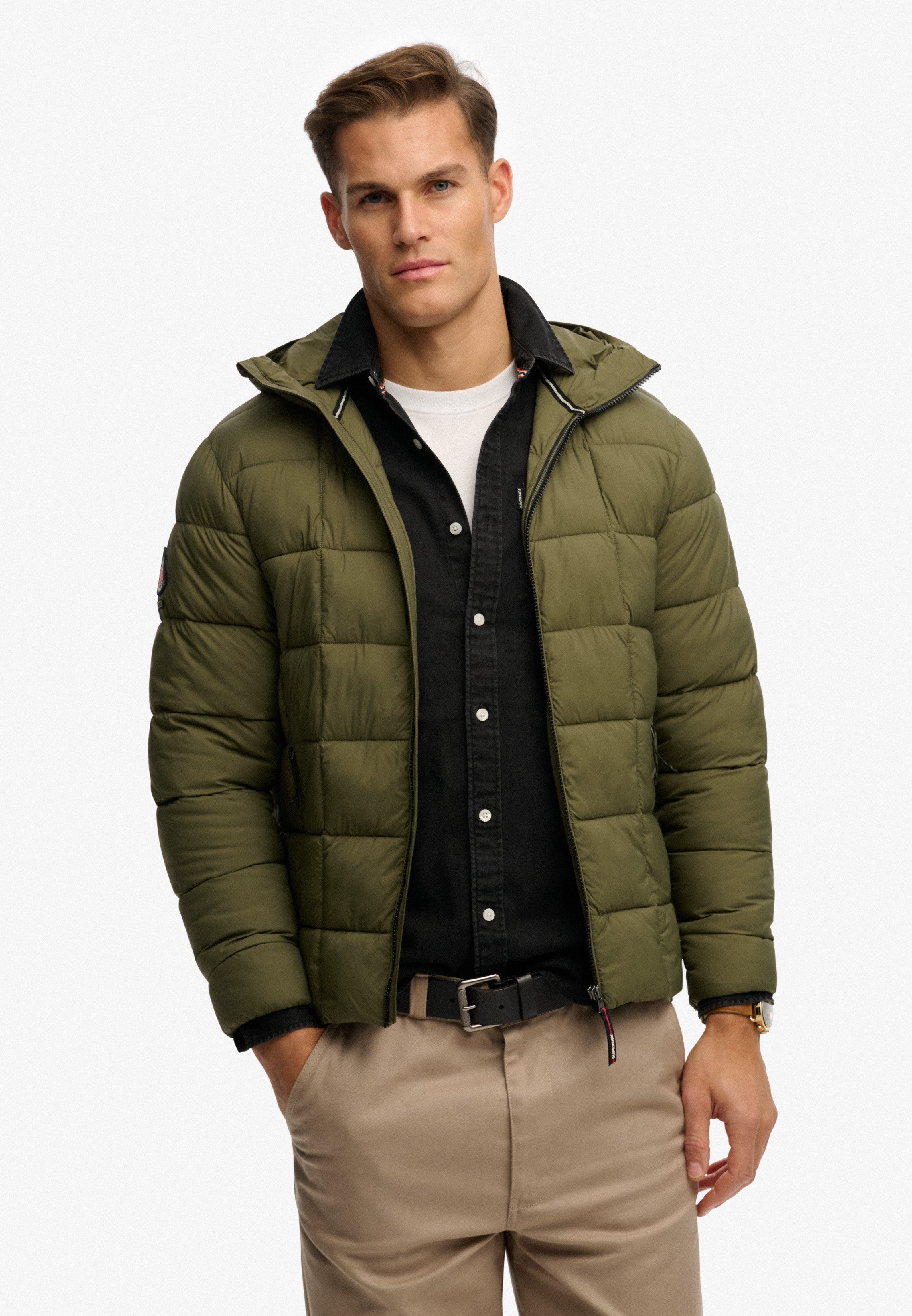 Superdry Steppjacke HOOD BOX QUILT FUJI LITE JKT