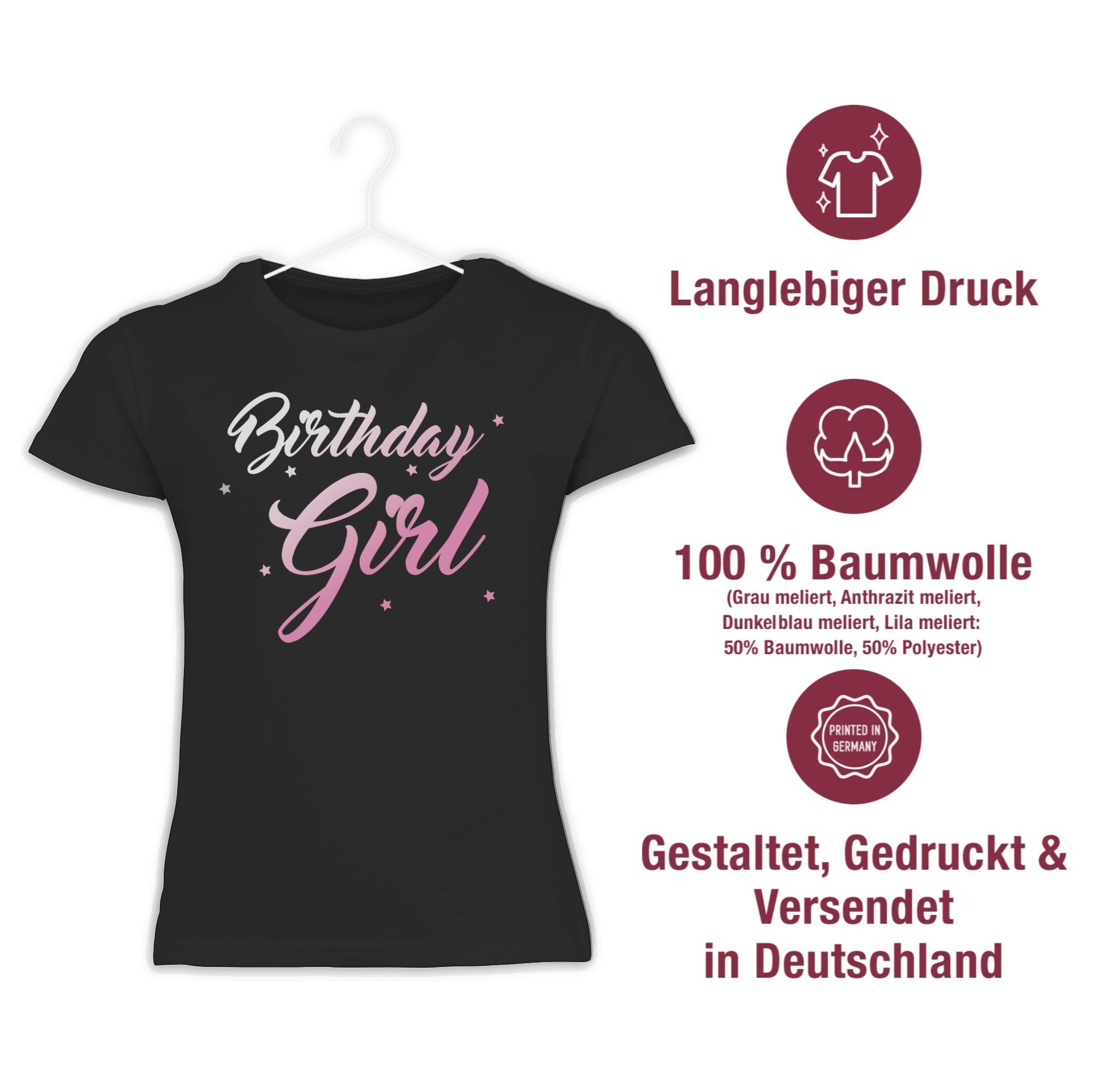 Schwarz Birthday Geburtstag Kinder Geschenk Girl T-Shirt 1 Shirtracer