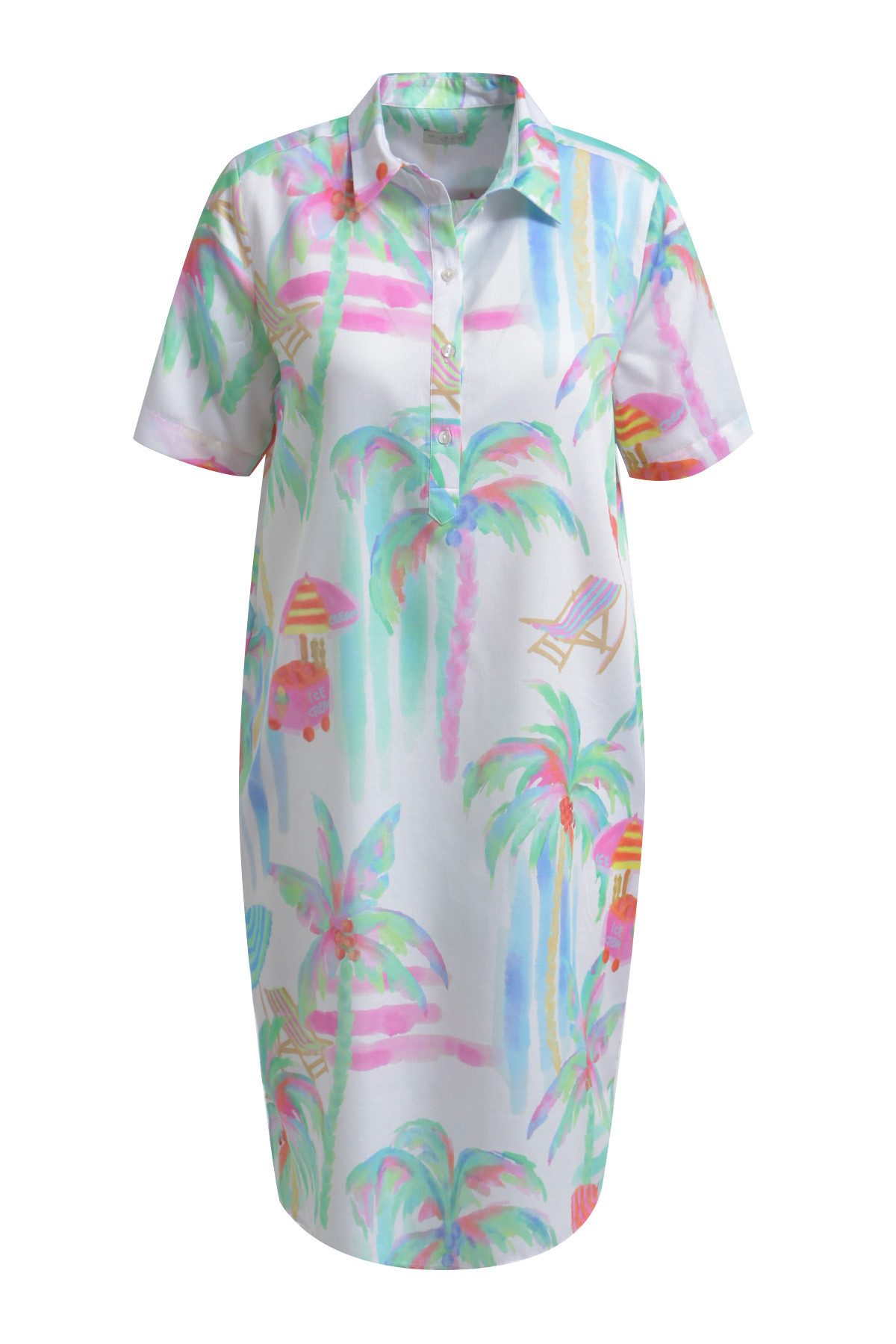 Milano Italy Chiffonkleid SHIRTDRESS, 1/2 SLEE