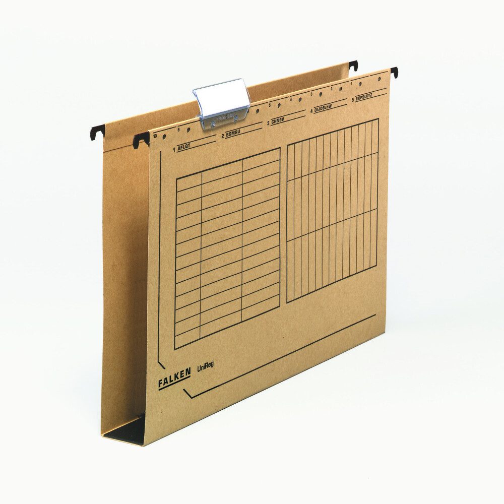 FALKE Aktenordner Falken Hängesammler für A4, Kartonboden 4 cm - Braun