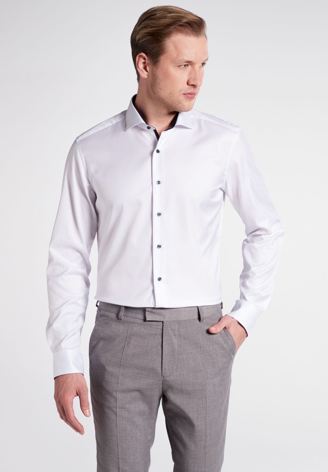 Eterna Langarmhemd Slim Fit slim fitHaifisch