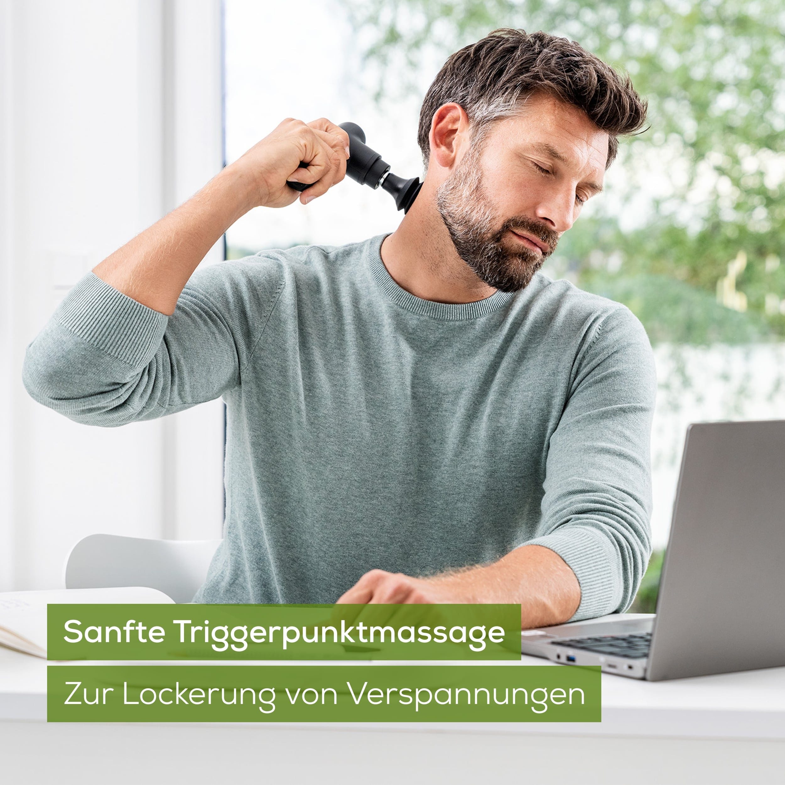 BEURER Massagepistole MG 79 für sanfte Triggerpunktmassagen, mit 3 Aufsätzen, Für empfindliche Körperbereiche wie Nacken-, Fuß- und Kiefermuskulatur