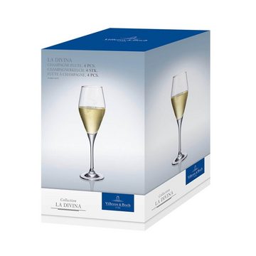 Villeroy & Boch Gläser-Set La Divina Champagnerkelch, 4 Stück, Glas