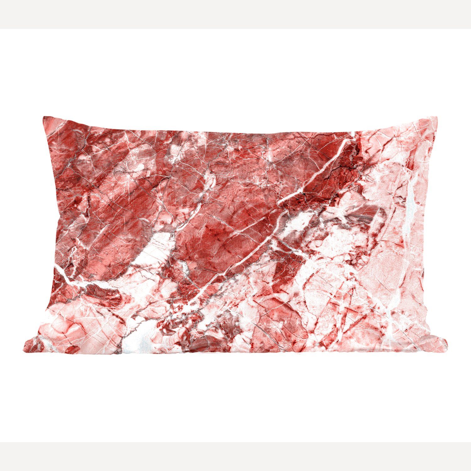 MuchoWow Dekokissen Kristalle - Granit - Rot - Rosa, Wohzimmer Dekoration, Zierkissen, Dekokissen mit Füllung, Schlafzimmer | Dekokissen