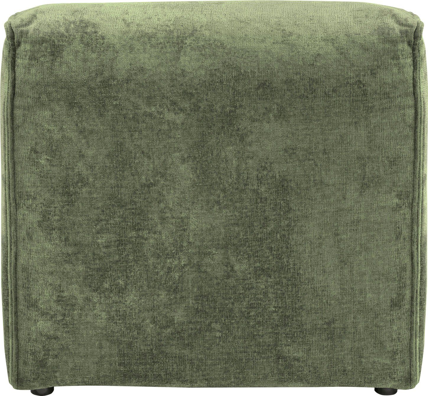 RAUM.ID Sofa-Mittelelement Monolid (1 separat oder Zusammenstellung Modul verwendbar, olivgrün für St), individuelle als