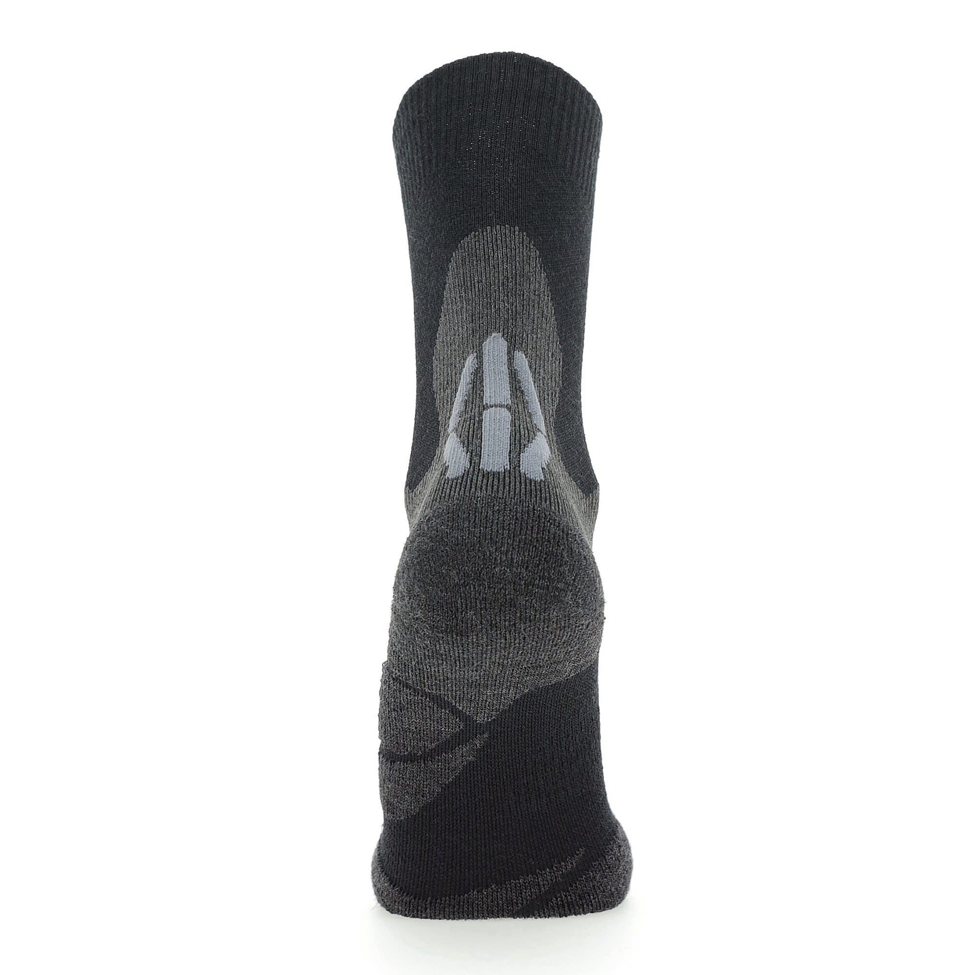 2in Thermosocken Damen W Merino Uyn Mid Trekking Socks UYN - Black Grey