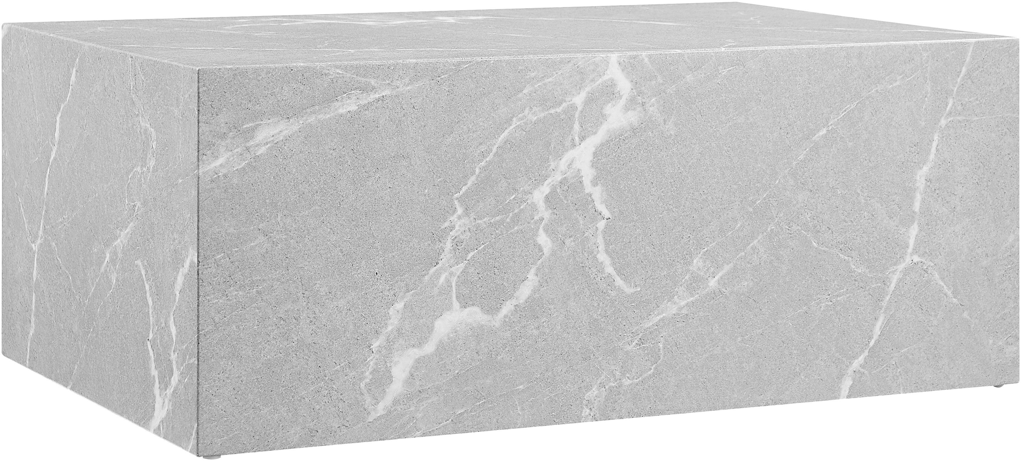 SalesFever Couchtisch Almeria Wohnzimmertisch Stilvoller Beistelltisch 90/60 cm, Eleganz trifft Funktionalität: 90x60cm, Marmoroptik-Folierung