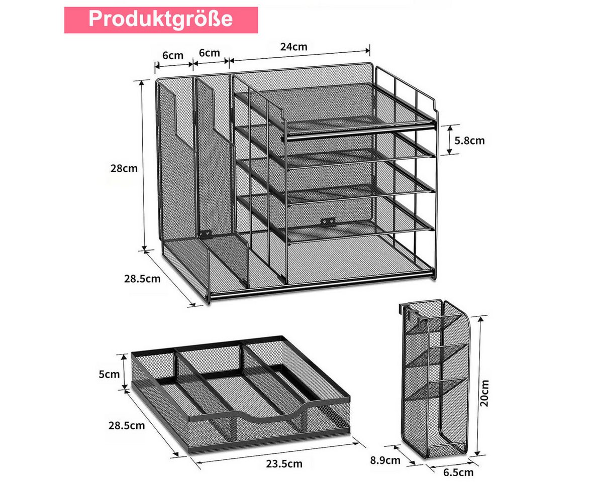 Thumbnail - SURFOU Organizer Schreibtisch Organizer Schubladenbox Stiftehalter Bürobedarf Zubehör (Büro organizer Büro Gadgets Stehs...