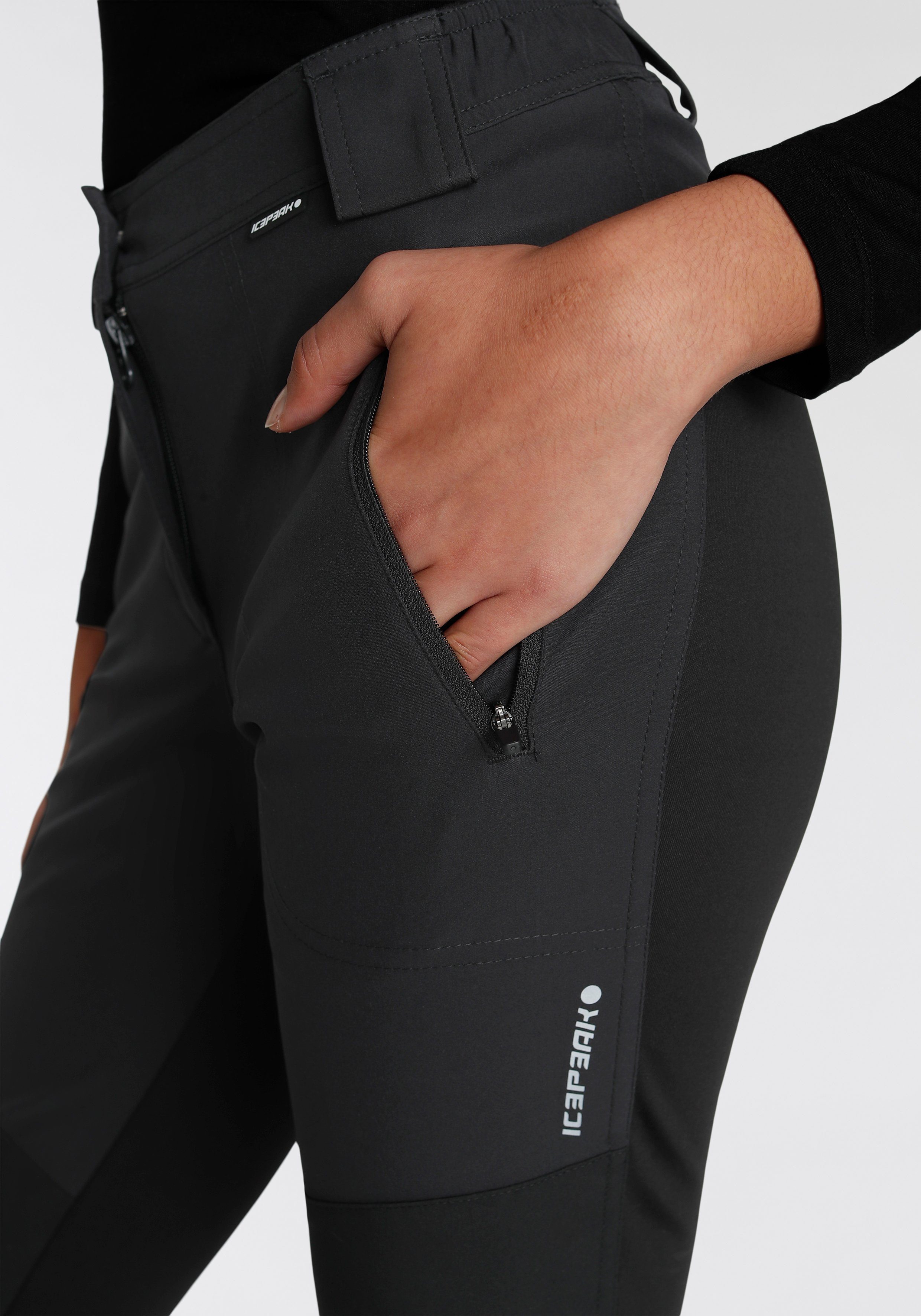 Icepeak Softshellhose DORAL Slim fit Passform, für Outdoor-Aktivitäten