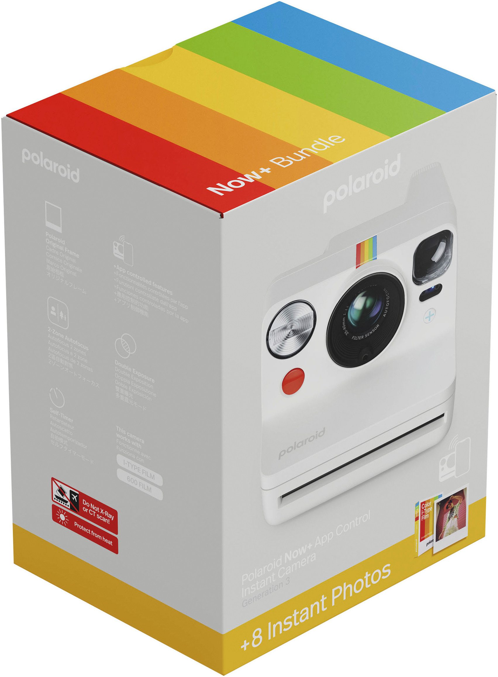 Polaroid Now+ Gen 3 + Farbfilm-Paket (8 Fotos) Sofortbildkamera (0 MP)