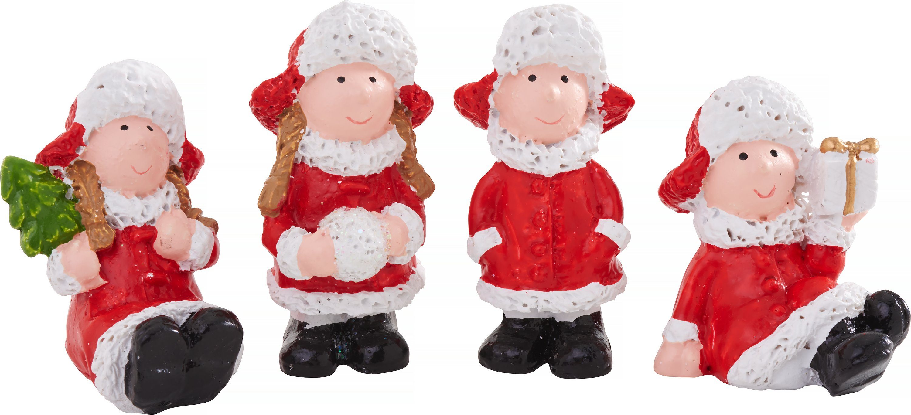 Dekofigur VBS Mini Winterkinder, 4 Stück