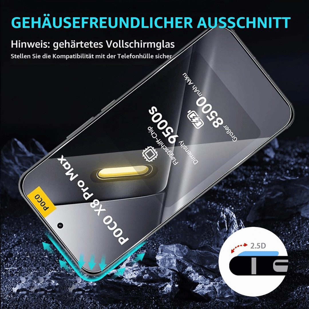 SmartUP Smartphone-Hülle + 2X Schutzglas für Xiaomi Poco X8 Pro Max Panzerfolie Display Case 9H 6,83, integrierter Kameraschutz, präzise Aussparungen – Bild 2 von 5