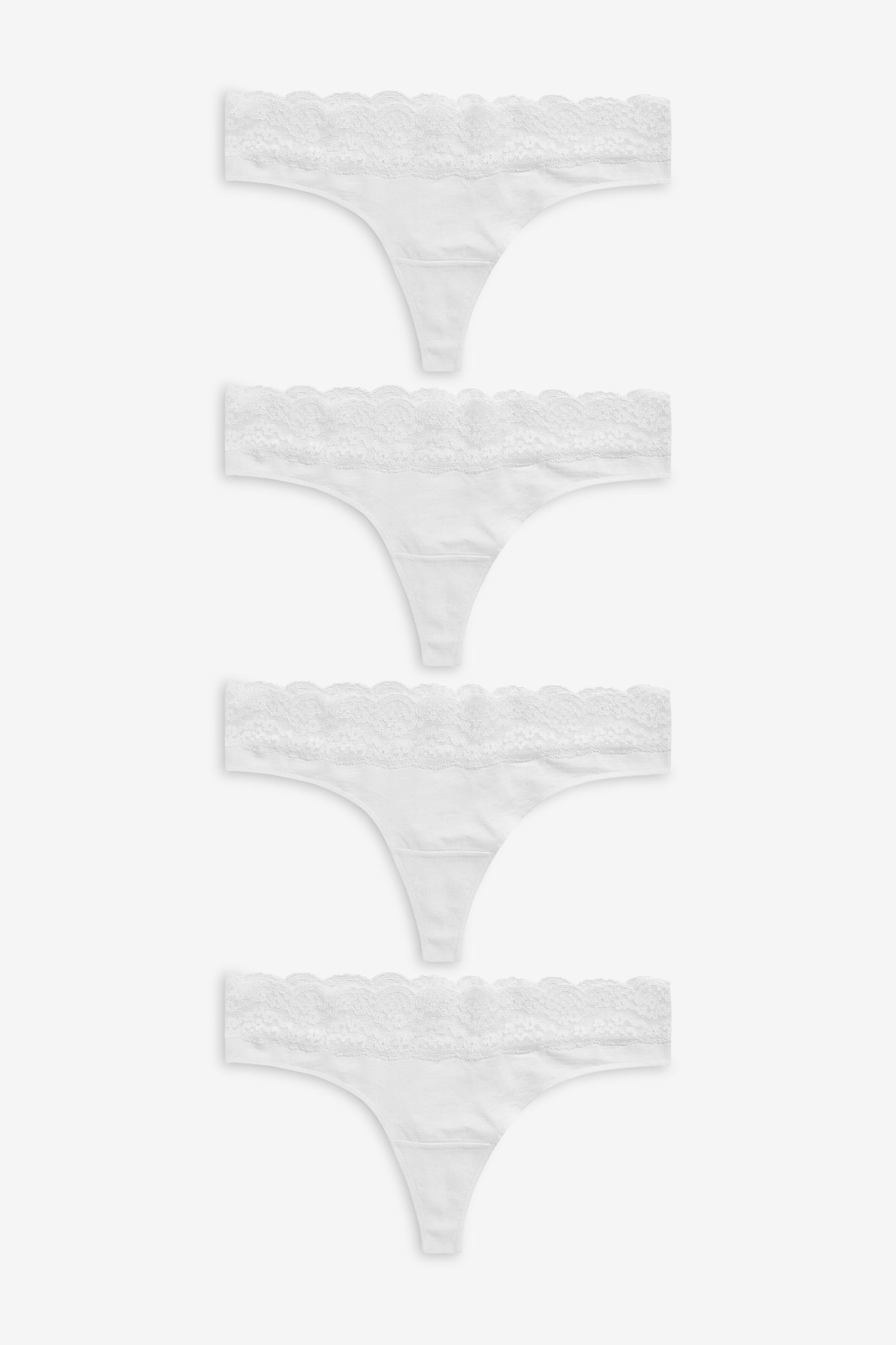 Next String Spitzenslips im 4er-Pack, Tanga (4-St)