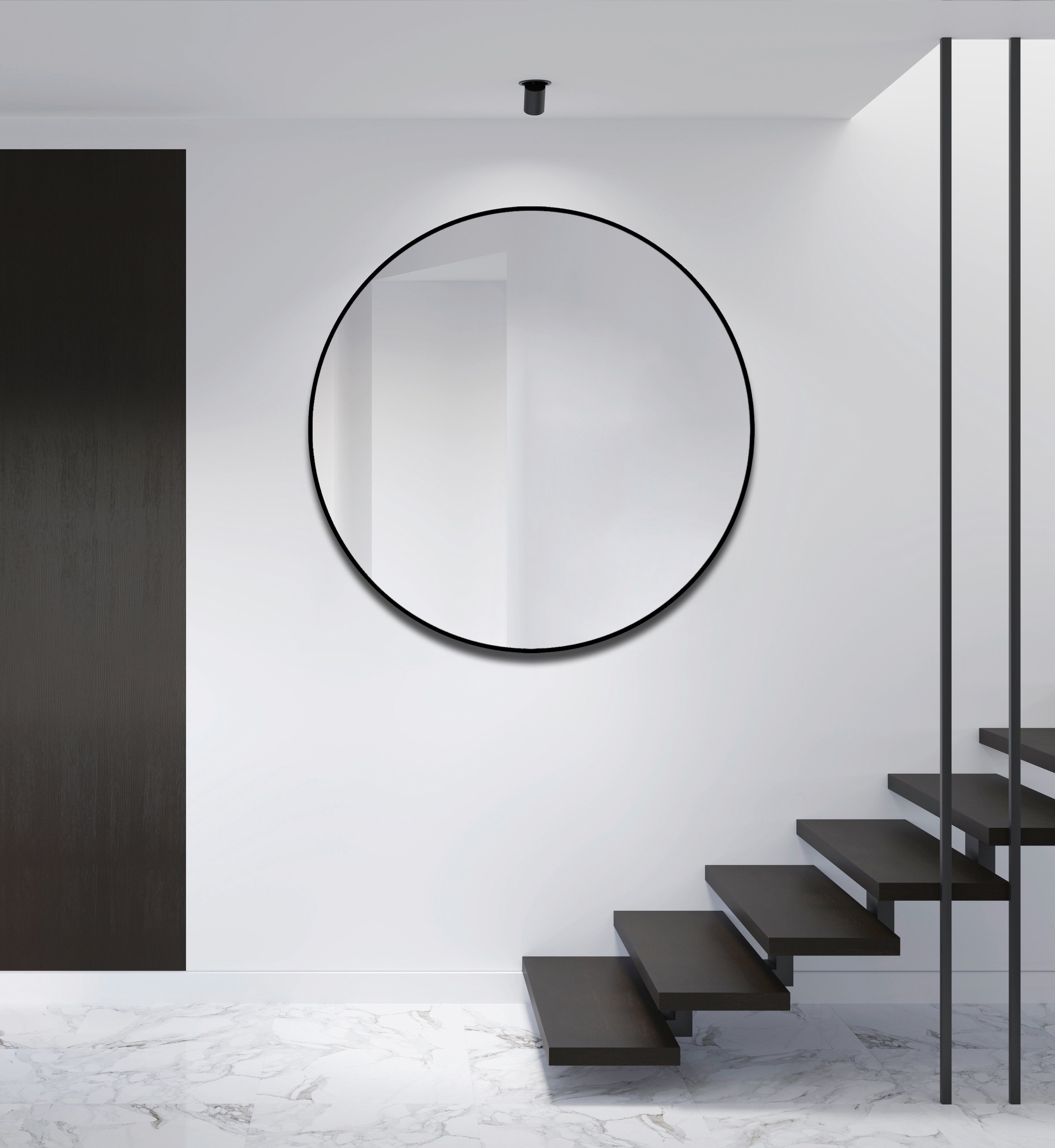 Wandspiegel, runder Ø Talos 120 mit Aluminiumrahmen, Spiegel dekorativer cm