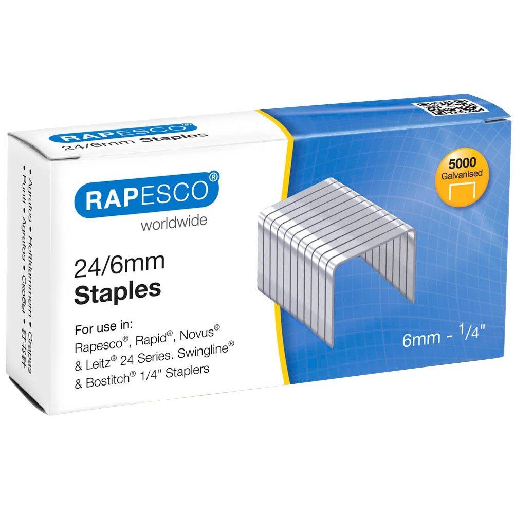 RAPESCO Kugelschreiber RAPESCO Heftklammern 24/6, verzinkt, 5.000 Stück | Kugelschreiber