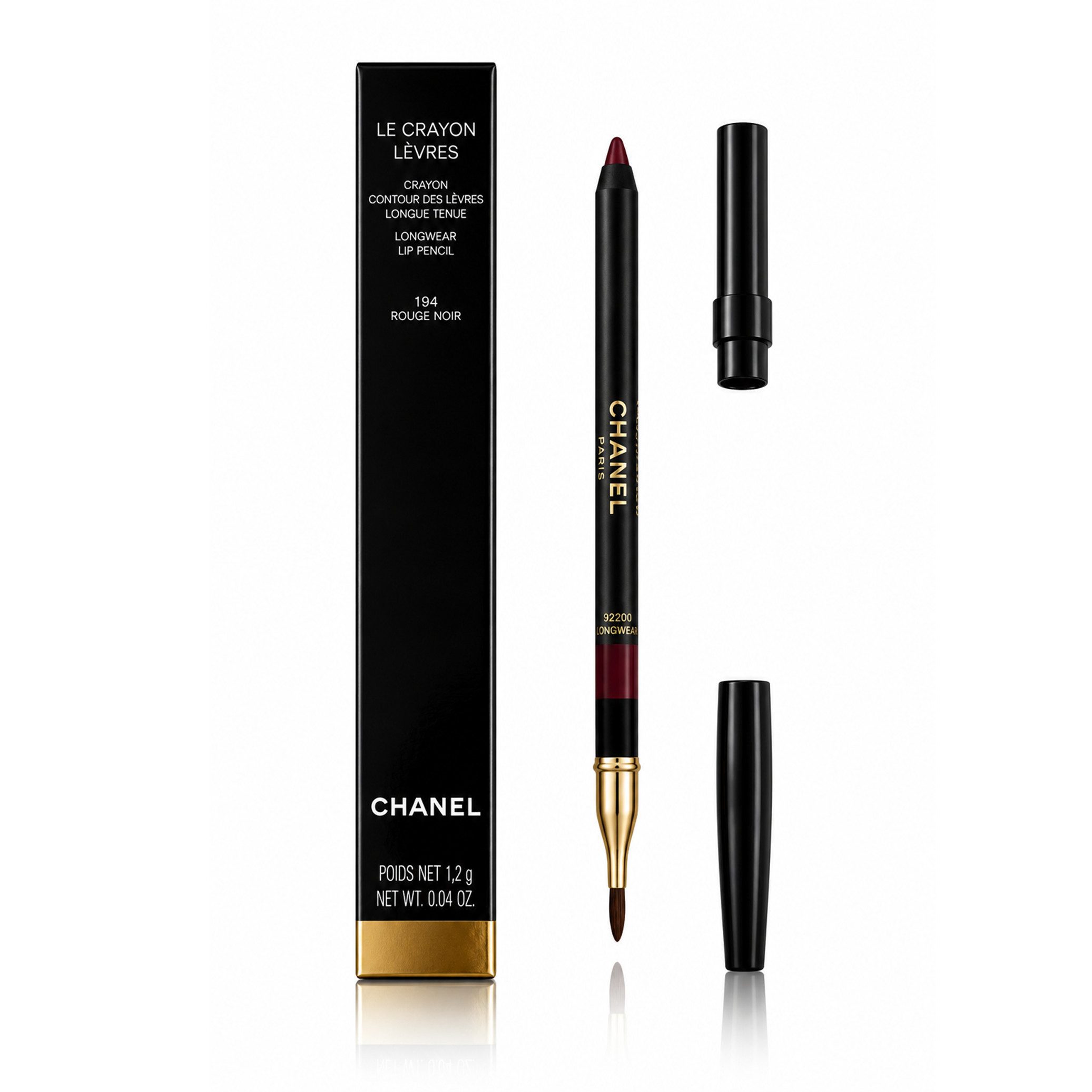 CHANEL Lipliner Chanel Le Crayon Lèvres Longwear 194 Rouge Noir Pencil Lip Pencil 1,2g