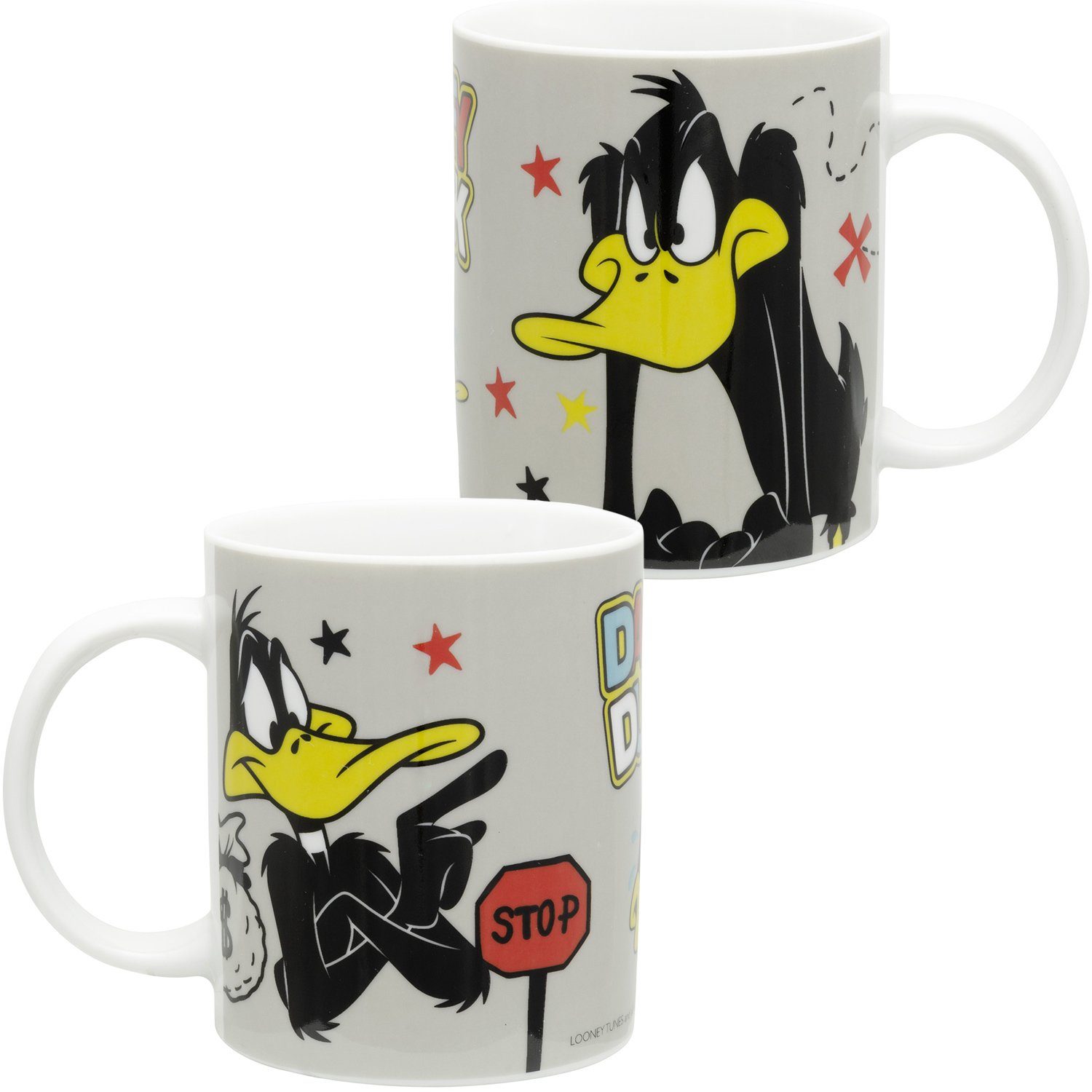 United Labels® Tasse Looney Tunes Tasse - Daffy Duck Kaffeebecher aus Porzellan 320 ml, Porzellan | Tassen