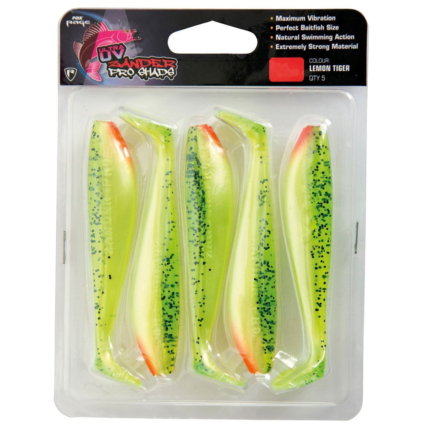 Fox Rage Kunstköder Fox Rage Zander Pro Ultra UV 10cm - 5 Gummifische