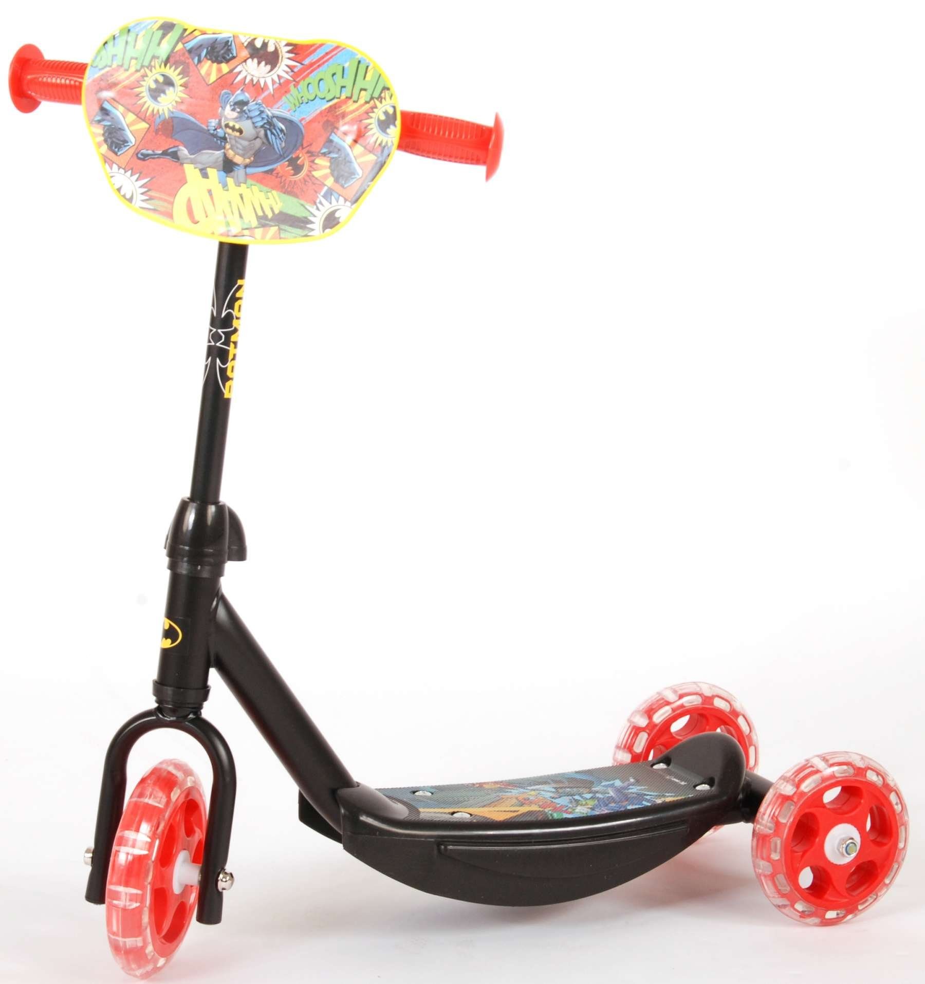 Dreiradscooter 3 Kinder Batman zusammengebaut mit - DC Räder, Roller mit (neutraler TPFSports zu Kunststoffreifen für Kinder Dreiradscooter Sicherheitsgriffe), 85% Dreiradscooter rutschfeste