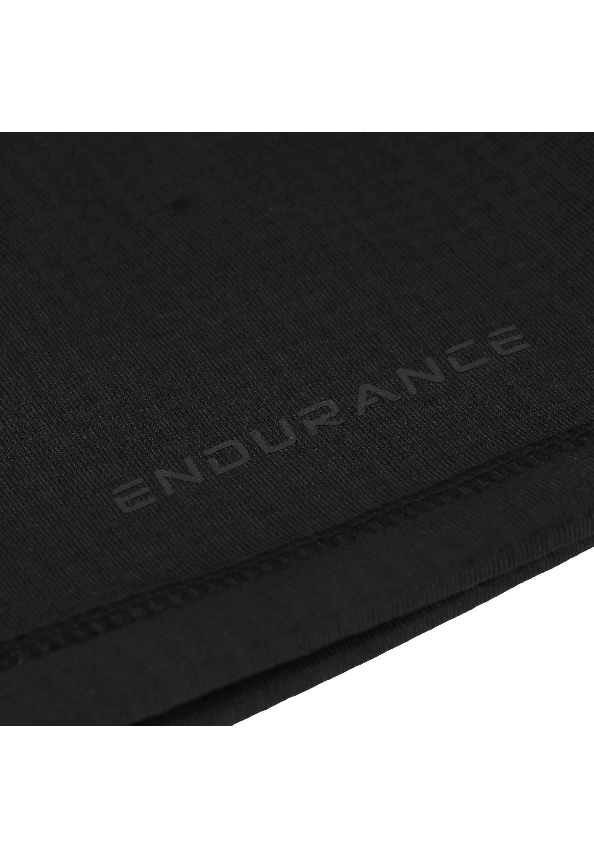 Beanie schwarz ENDURANCE Waffelmuster mit Nevier dezentem