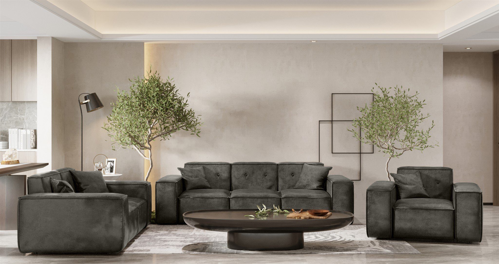 Fun Möbel Polstergarnitur Sofaset Designersofa CESINA günstig online kaufen