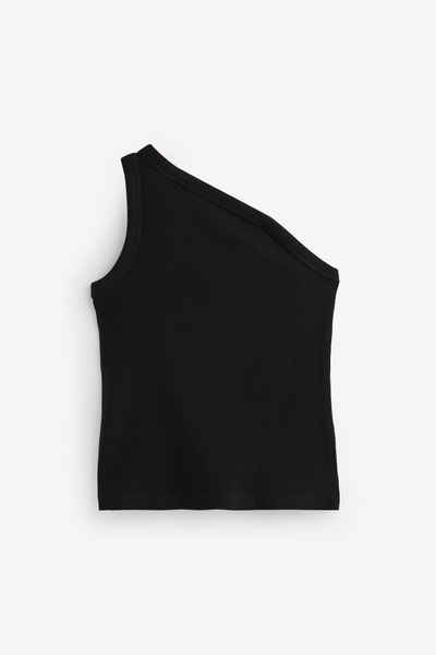 Next One-Shoulder-Top Geripptes One-Shoulder-Trägertop (1-tlg)