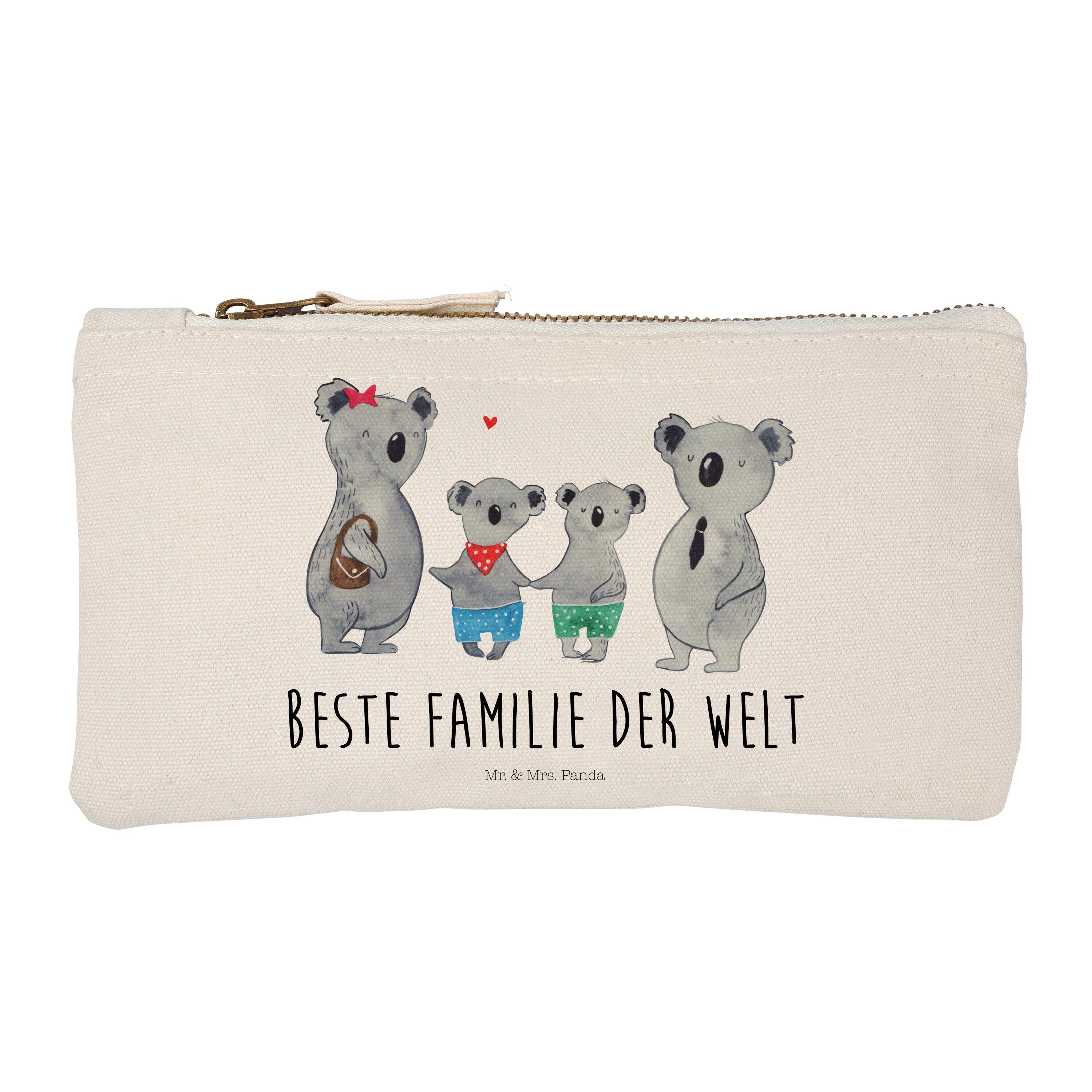 (1-tlg) Fam Panda Koalafamilie, Weiß - Familie Geschenk, S Kosmetiktasche zwei Klein Größe Koala & Mr. Mrs. -