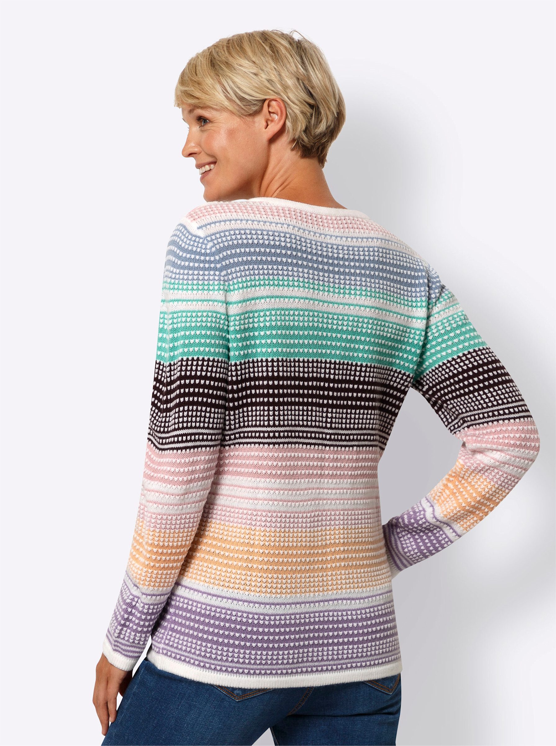 Sieh an! Strickpullover Langarm-Pullover .