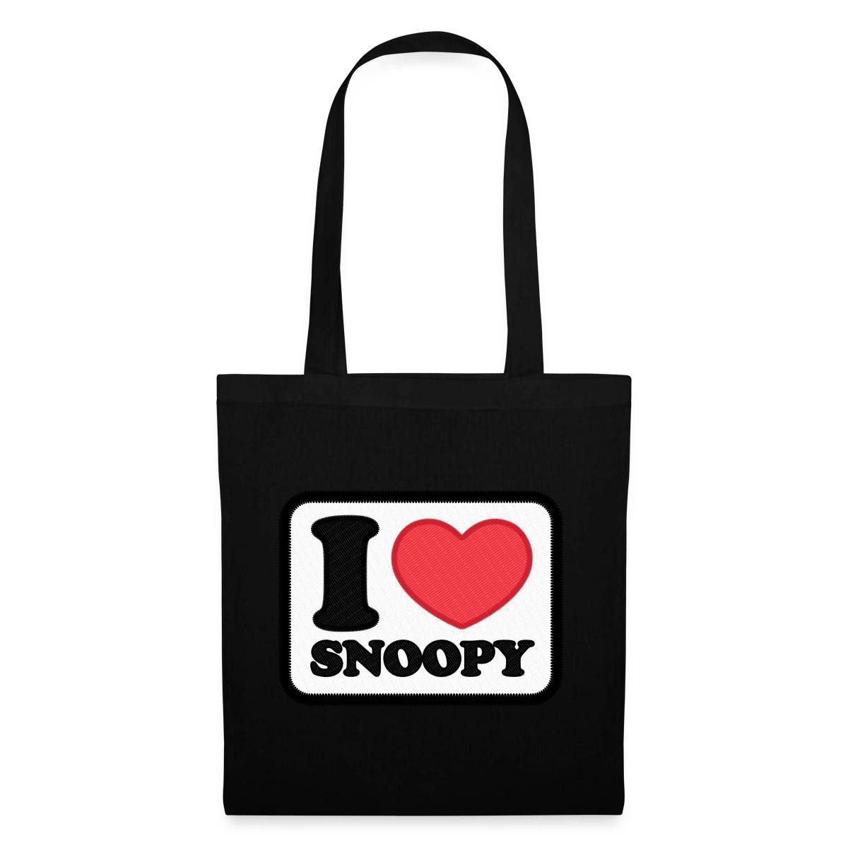Spreadshirt Henkeltasche Peanuts Snoopy Ich Liebe Snoopy Stoffbeutel (1-tlg)