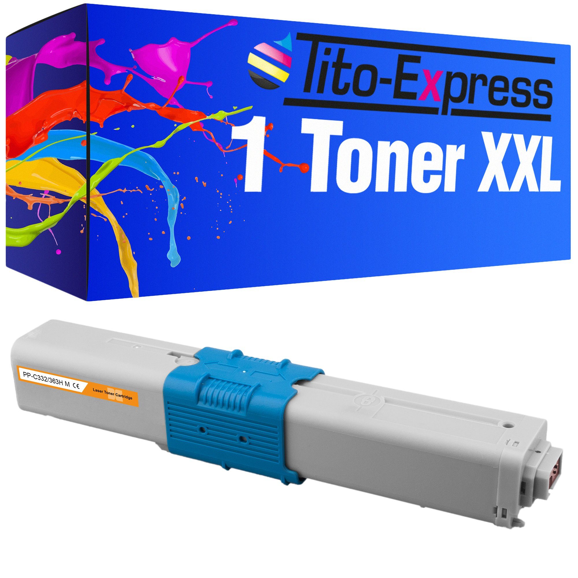 Tito-Express Tonerpatrone ersetzt Oki C332 Oki C 332 OkiC332, (1x Magenta), für C332 C332DN MC363 MC363DN MC363N C 332 C 332DN MC 363 MC 363DN