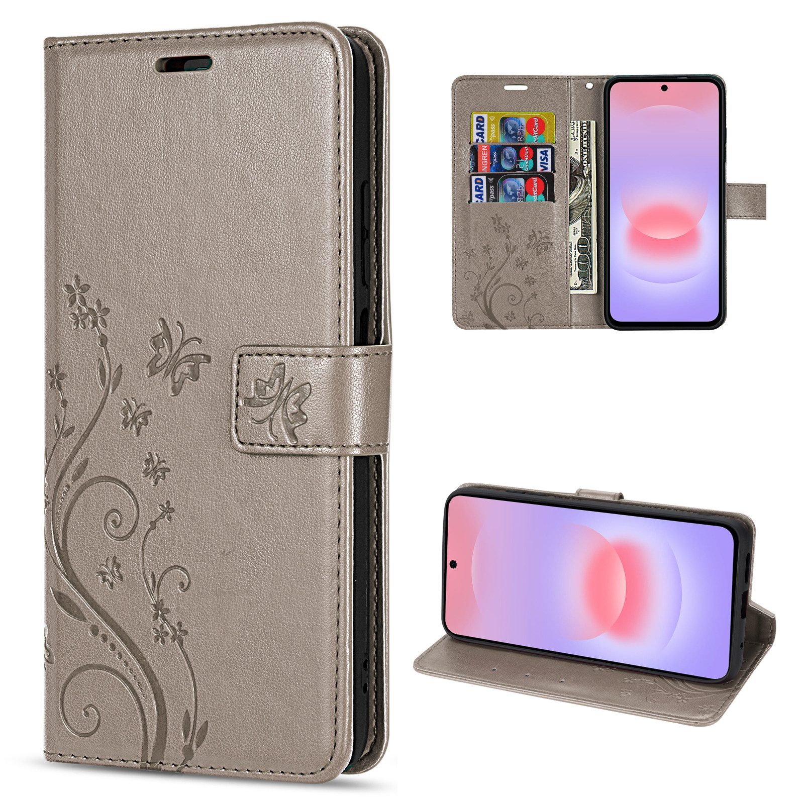 betterfon Handyhülle für Samsung Galaxy A37 / A36 Klapphülle mit Kartenfächern, Bookstyle-Hülle mit Magnetverschluss, Smartstand & Kunstleder