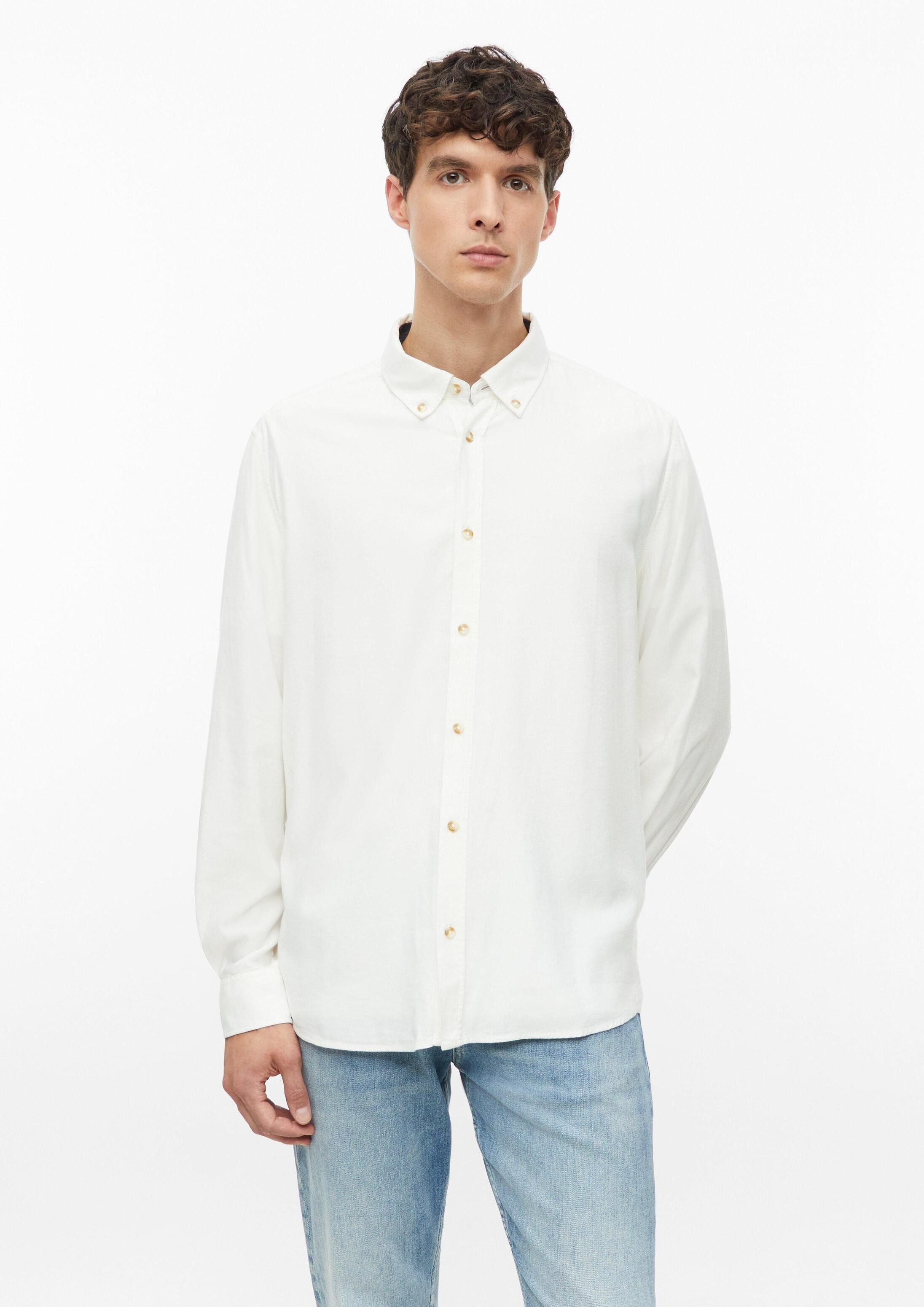 s.Oliver Langarmhemd Hemd Regular Fit: Soft-Touch-Hemd mit Button Down-Kragen