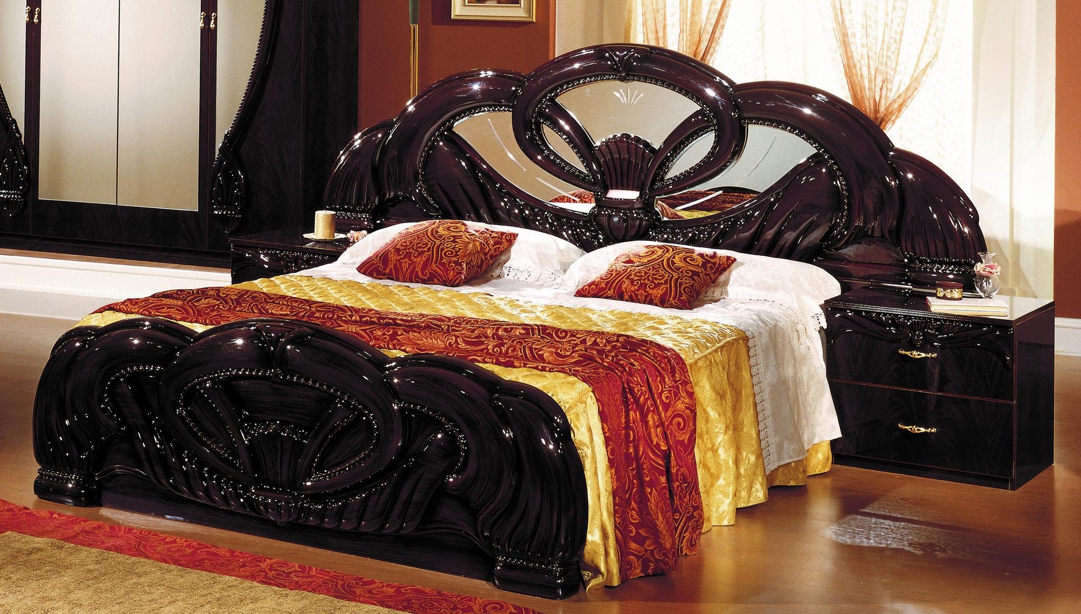JVmoebel Bett Exclusiv Bett Design Polster Betten Doppel Betten Holz Italienische