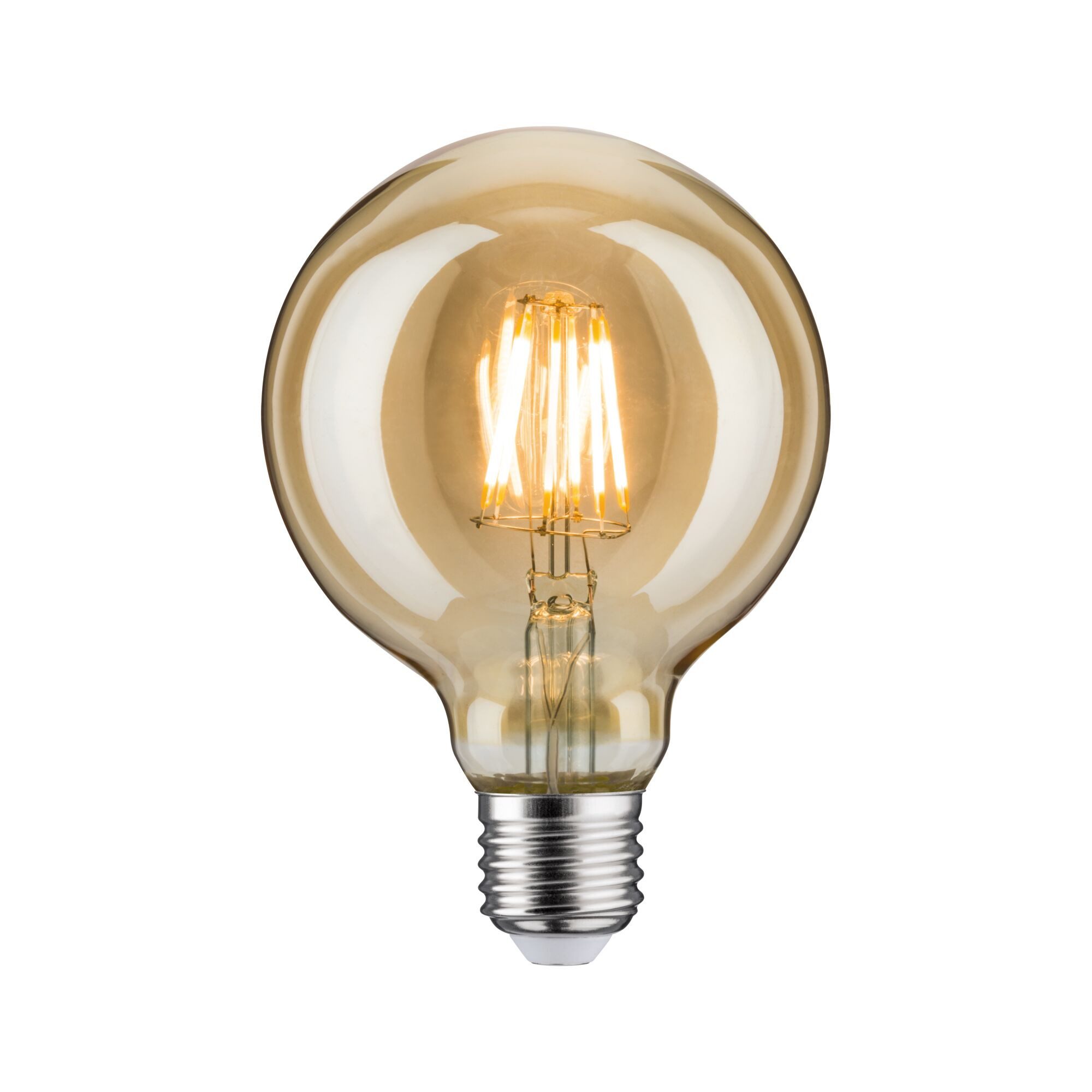 Paulmann LED-Filament 1879 Filament 230V LED Globe G95 E27 450lm 6W 1700K dimmbar Gold, E27, 1 St. von Paulmann