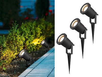10X LED Gartenstrahler Bodenleuchte Wegbeleuchtung Außenleuchte Strahler Garten 