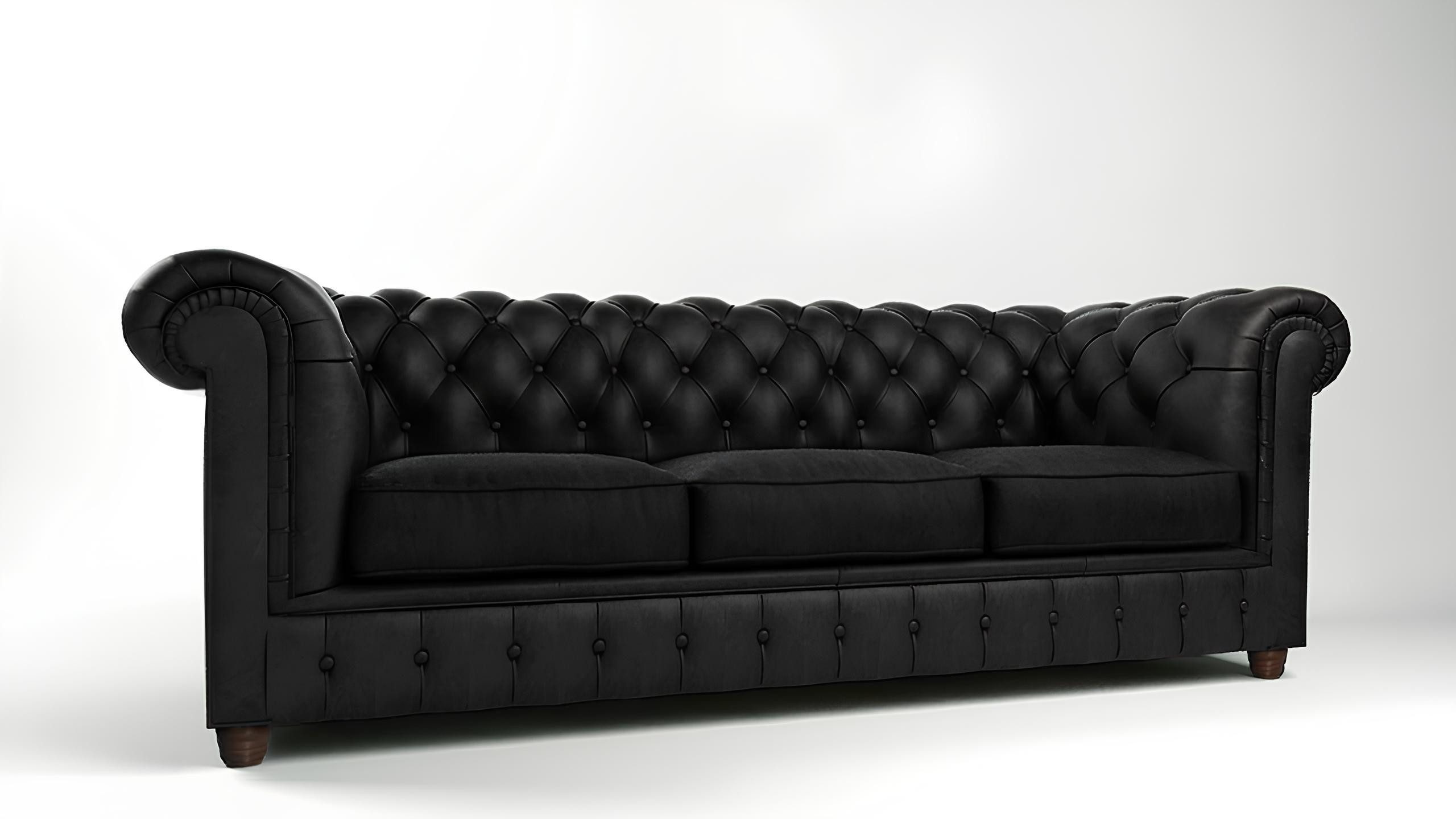 Xlmoebel Chesterfield-Sofa Hochwertiges Dreisitzer-Sofa im Chesterfield-Stil Polstermöbel, Hergestellt in Europa