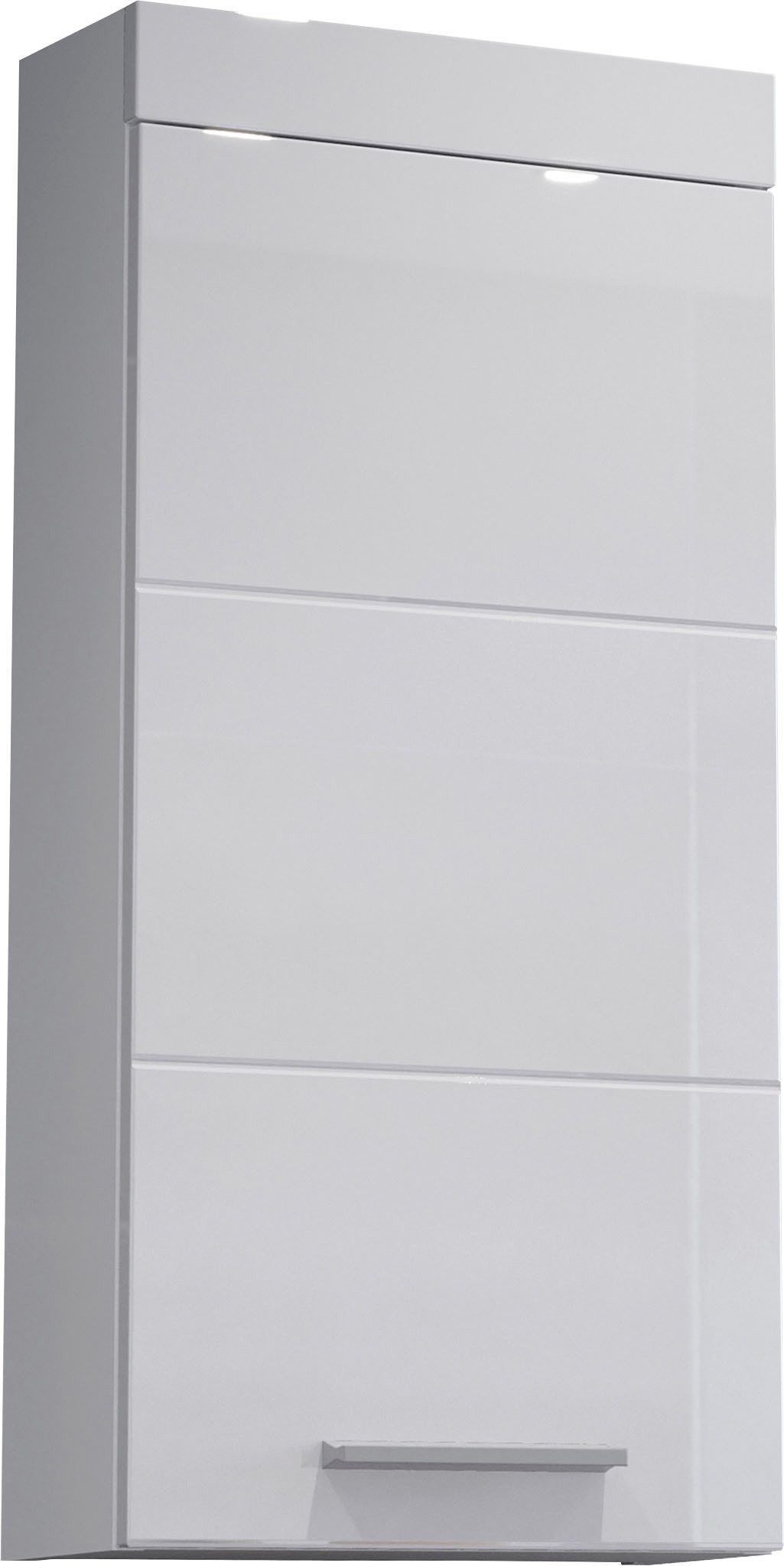 welltime Hängeschrank Dormoletto Weißer Badschrank mit waagerechter Fräsung - Maße (B/T/H) 35/16/75 cm – Bild 4 von 5