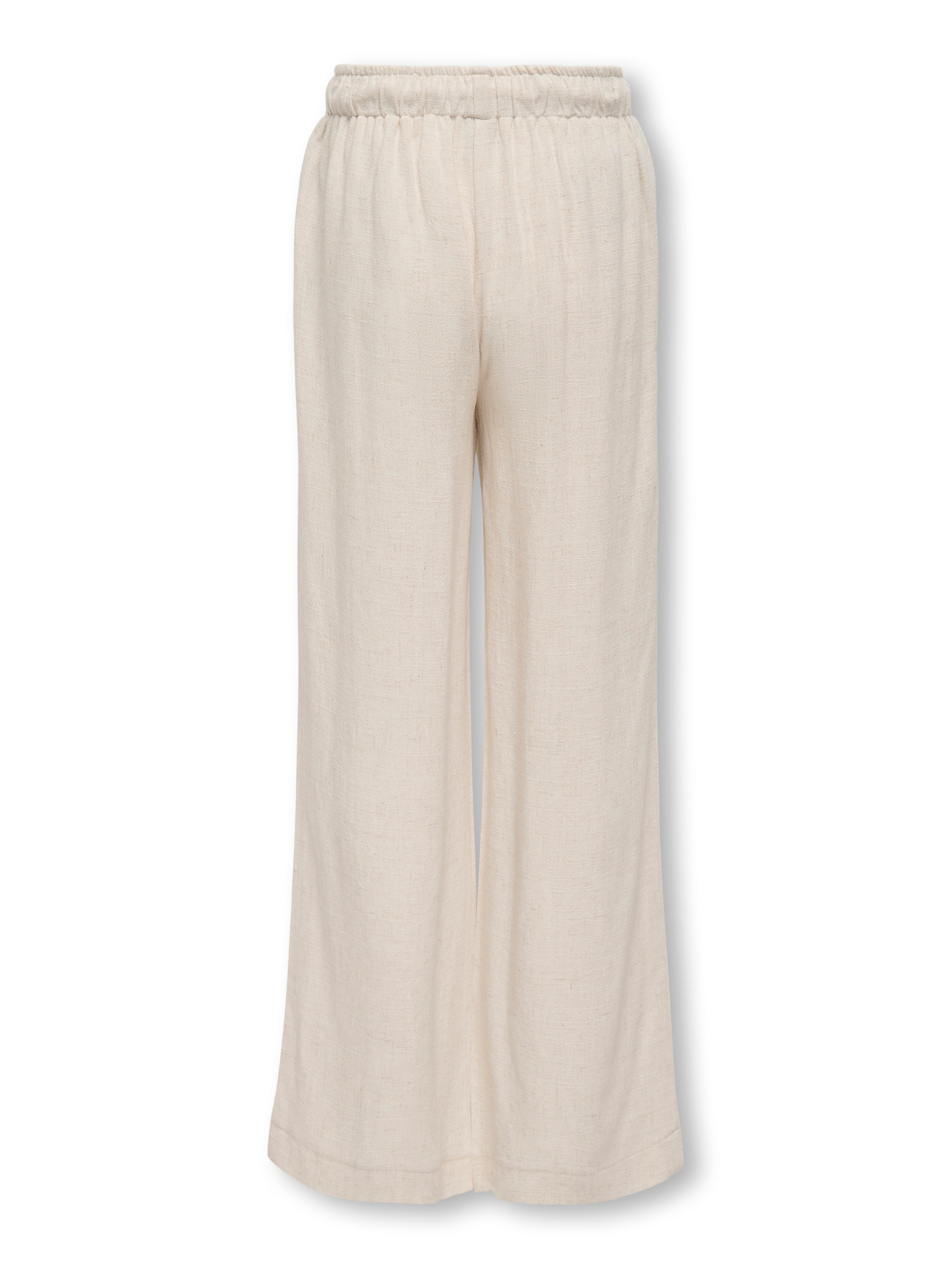 KIDS ONLY Loungehose KOGSIESTA PULL-UP LINEN BLEND PNT NOOS aus Viskosemischung mit Leinen, Relaxed Fit, gerade Beinform – Bild 2 von 3