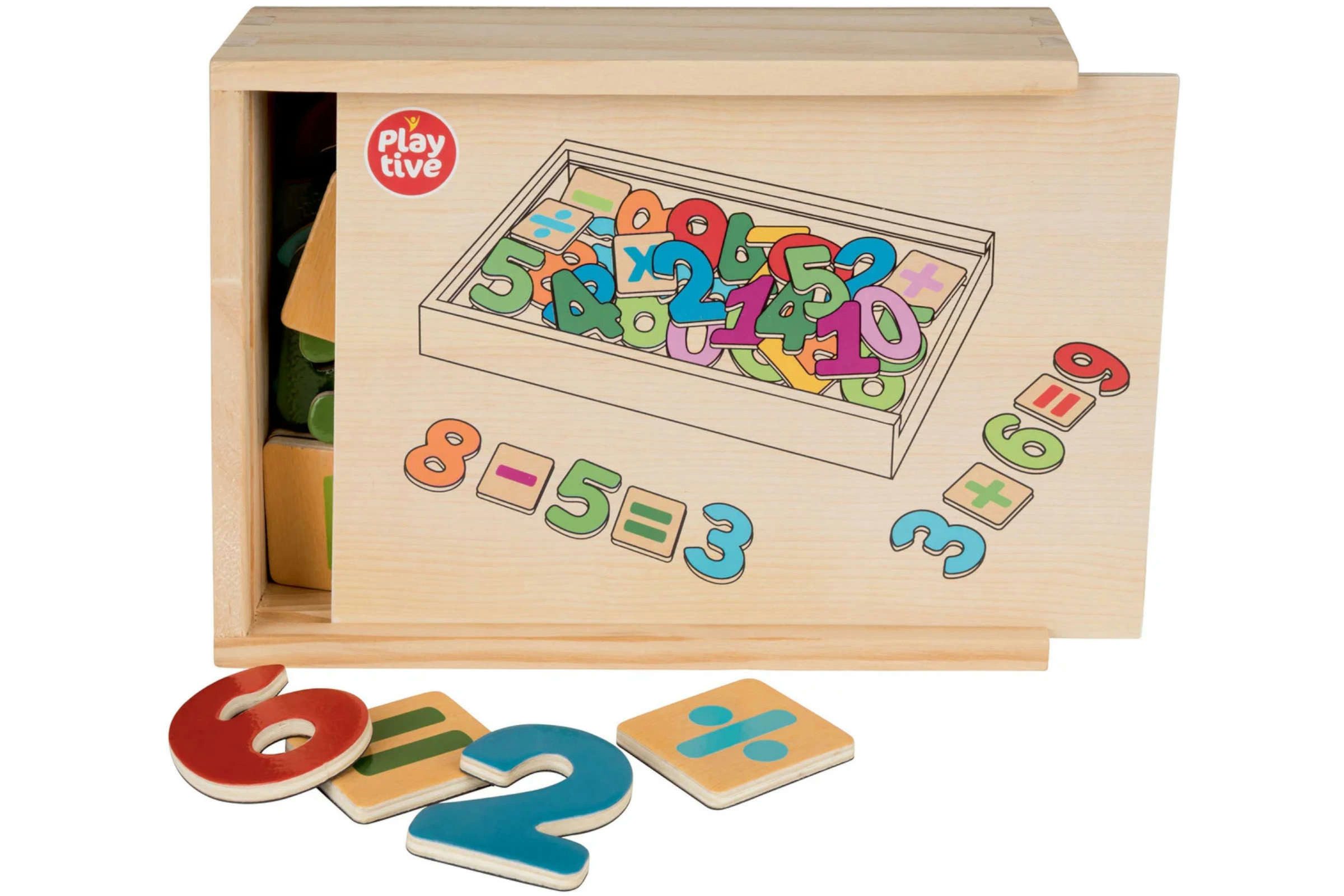 Playtive Lernspielzeug Playtive Holzmagnete Zahlen Holzspielzeug Motorik Kinder (1-St)