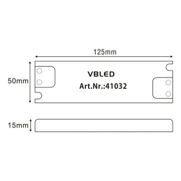 VBLED LED Einbauleuchte 3W Mini LED Einbauspot "ALDYNE" Warmweiß - 12V DC - IP44, LED fest integriert, warmweiß