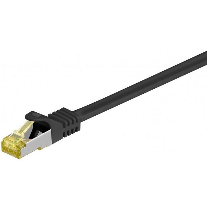 - CONTRAER - 0 25m RJ45 Patchkabel SFTP PiMF Netzwerkkabel mit CAT7 Rohkabel LAN-Kabel