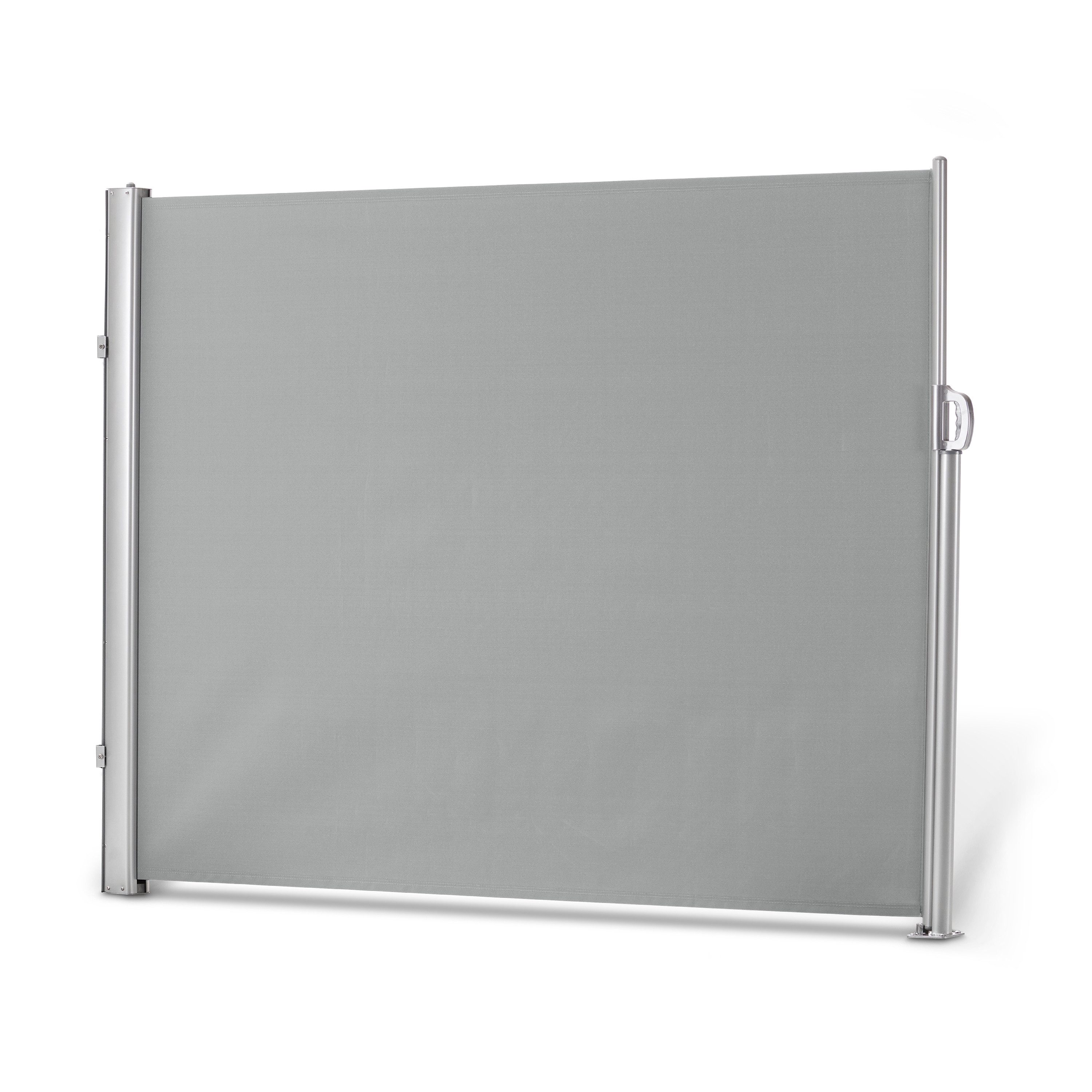 Leco Seitenmarkise Sichtschutz Seitensichtschutz Seitenmarkise H180 x L 300cm lichtgrau 180 cm Höhe, 300 cm Breite