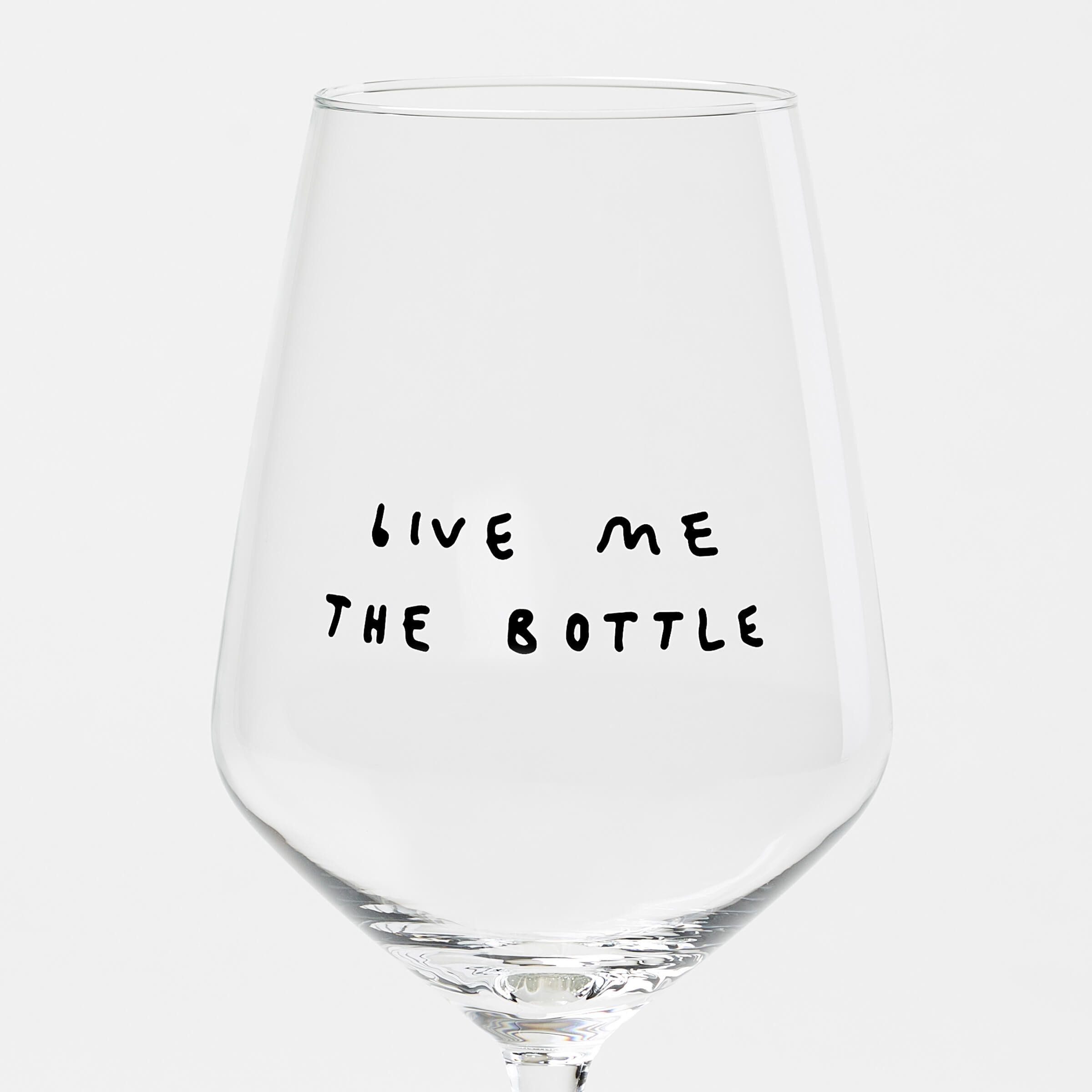 selekkt Weinglas "Give Me The Bottle" Weinglas by Johanna Schwarzer × selekkt, Glas