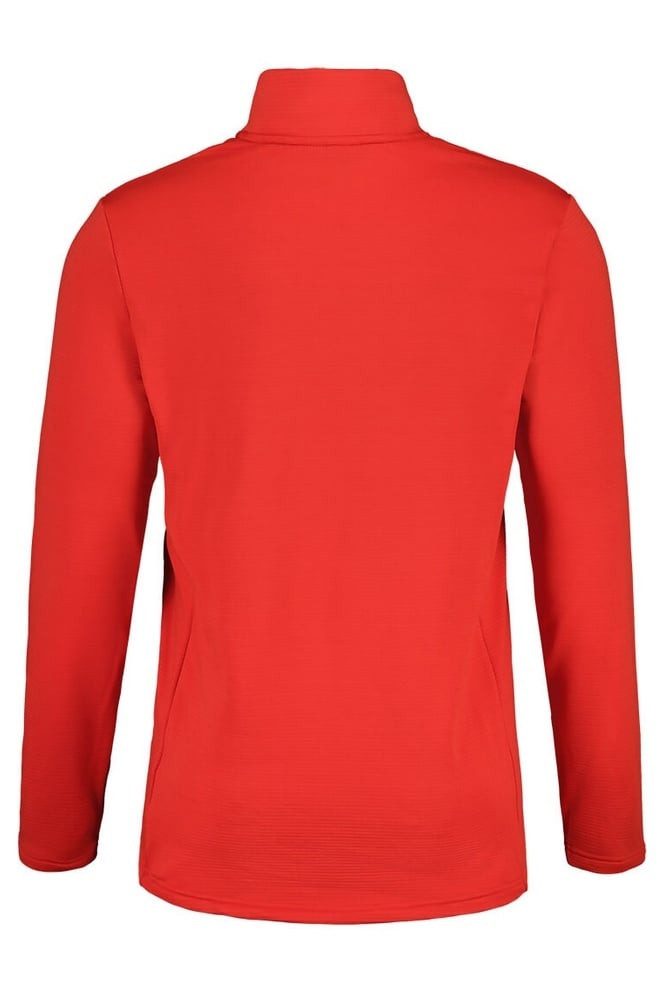 Maloja Langarmshirt CesarM Mountain Fleece (Halfzip, 4-Wege Stretch, schnelltrocknend) rot