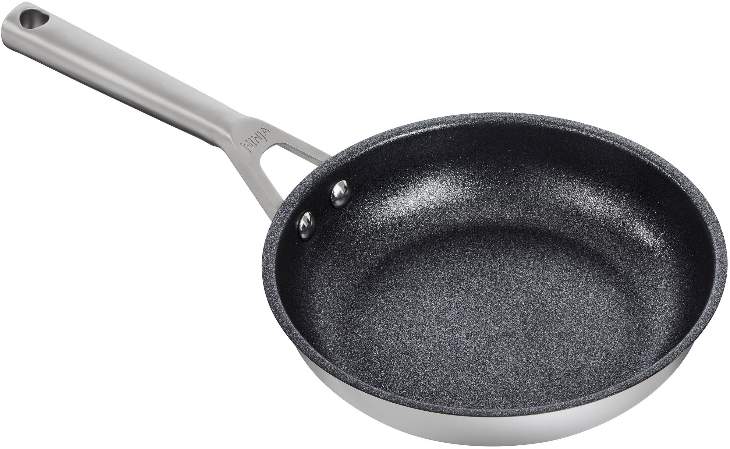 NINJA Bratpfanne Ninja ZEROSTICK Edelstahl-Pfanne C600DE, Edelstahl (1-tlg), Edelstahl mit Aluminiumbeschichtung für Braten bei hohen Temperaturen