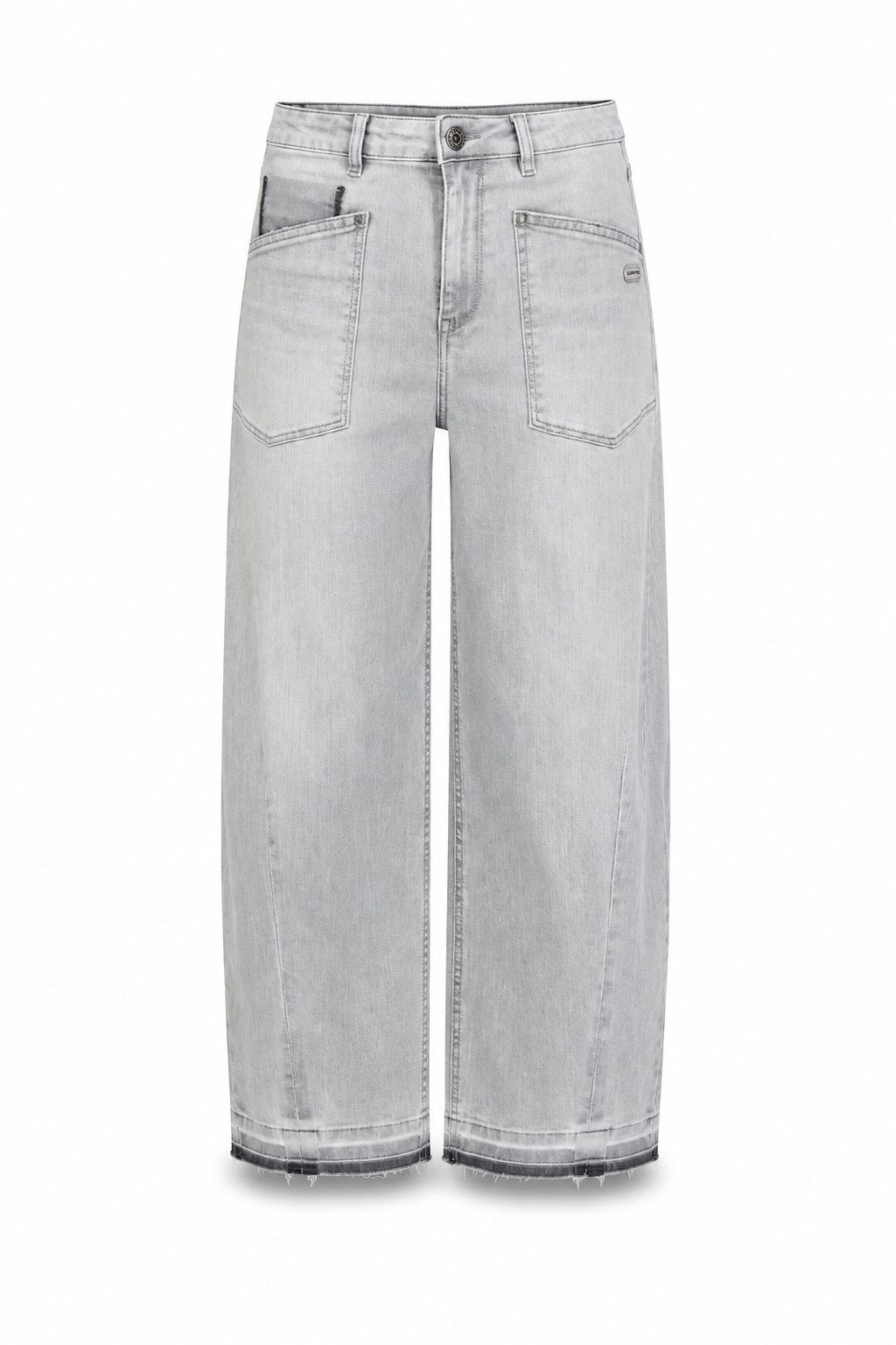 GANG Gerade Jeans 94ODINA - Damen Culotte - verkürzte Jeans - O Shape Hose - graue 7/8-D