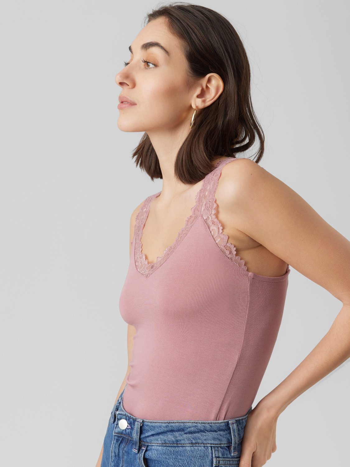 Vero Moda Spitzentop VMROSA SL TOP JRS NOOS Viskosemischung günstig online kaufen
