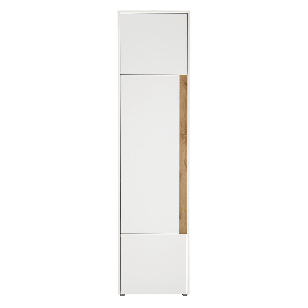Lomadox Stauraumschrank CRISP-61 weiß mit Eiche, günstig online kaufen
