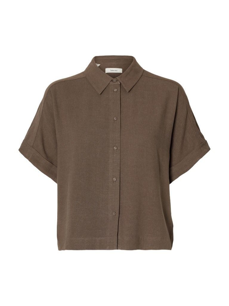 Selected Shirtbluse SLWVIVA SS CROPPED SUN SHIRT