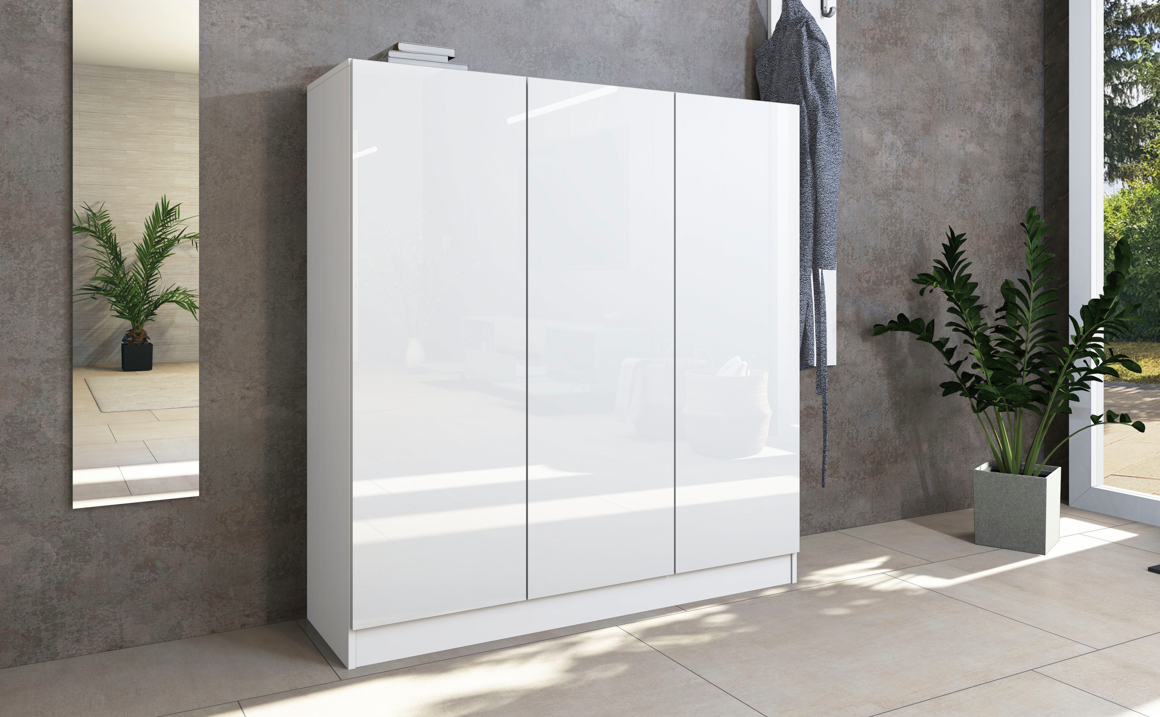 borchardt Möbel Schuhschrank Vaasa, Schuhregal 3-türig mit 12 verstellbaren günstig online kaufen